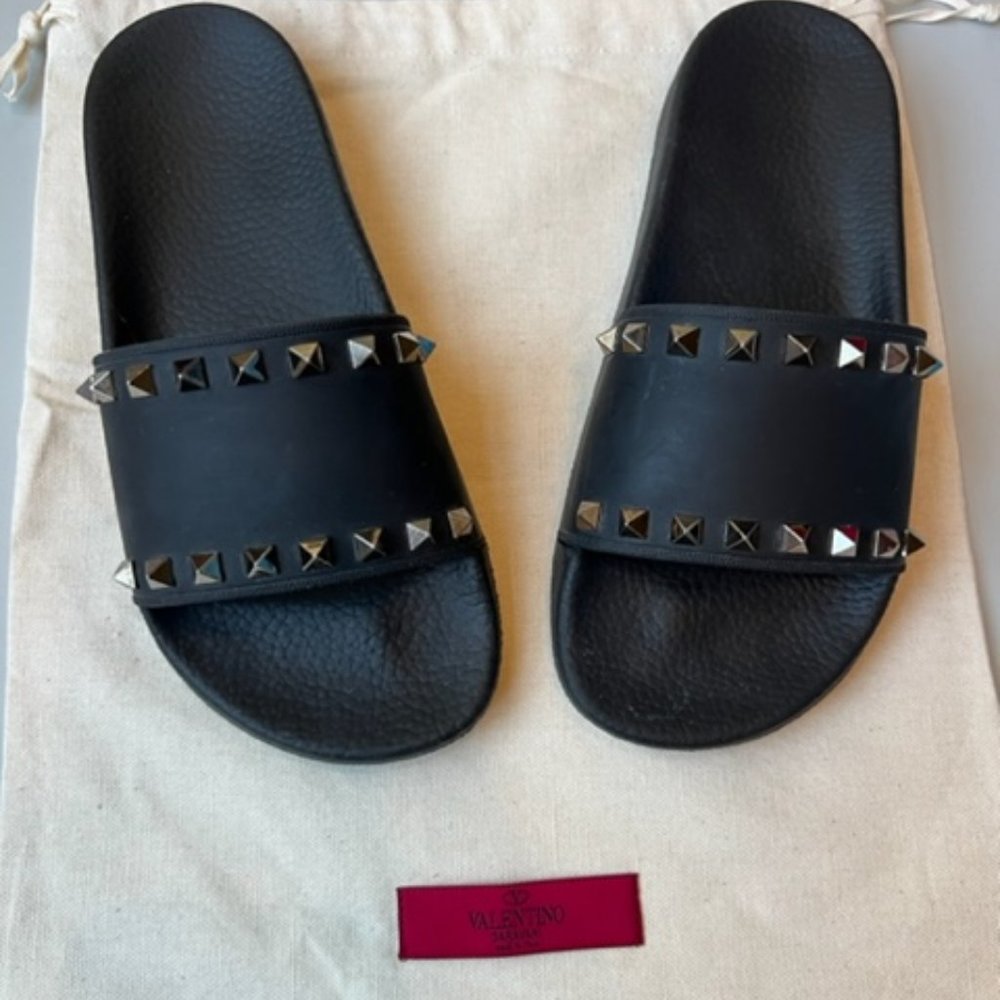 Valentino Garavani Rockstud-embellished slides